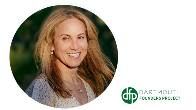 Headshot of Tracey Pettengill Turner with the Dartmouth Founders Project Logo